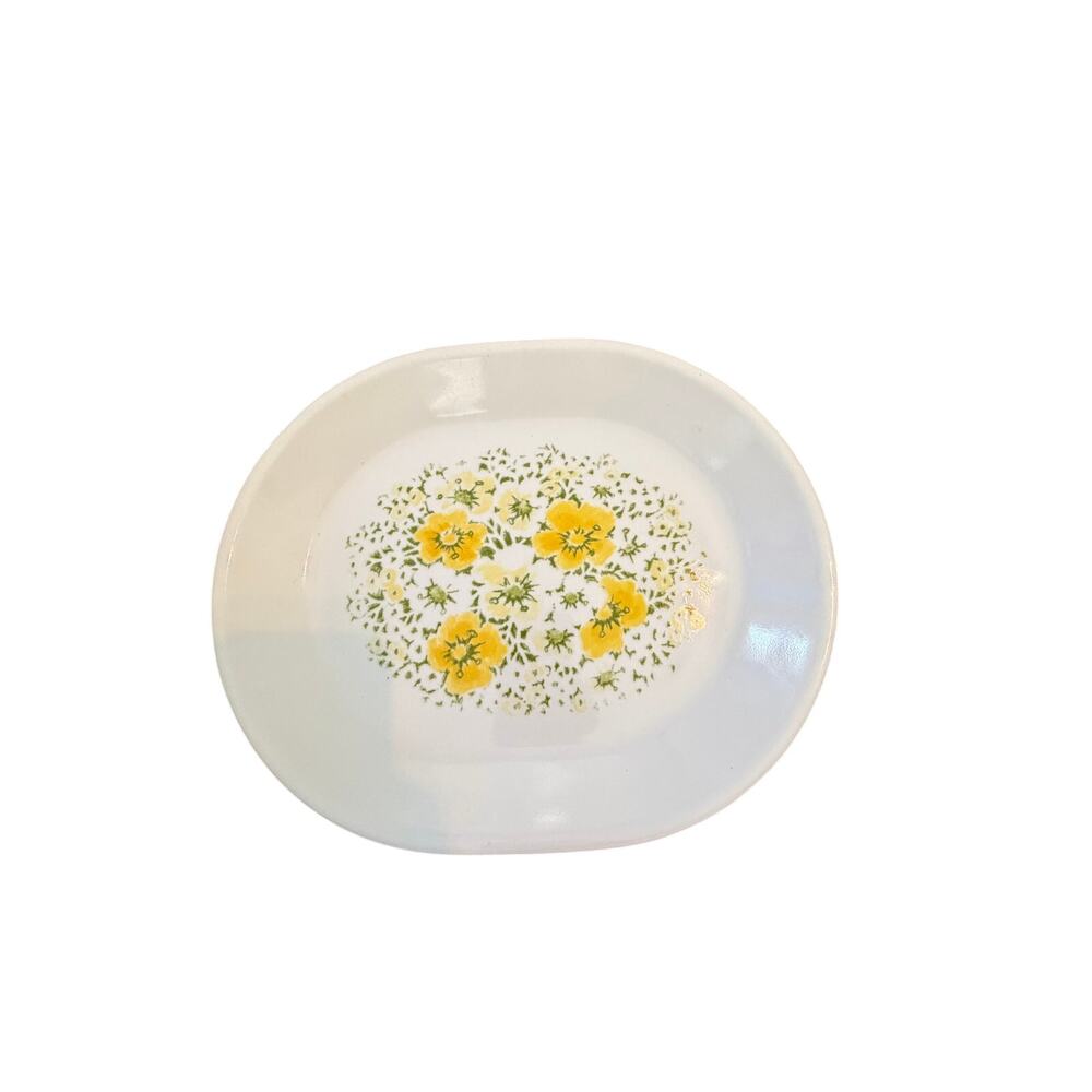 Corelle Corning April Oval Platter Yellow Spring Flowers